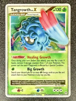 NM+ 2009 Pokemon TCG Tangrowth LV.X 99/99 Arceus Ultra Rare Holo Level Up 130HP - Image 1