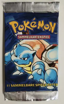 1999 German Pokemon 1st Edition Base Set Pack Sealed Blastoise Art - Image 1