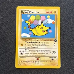 Vtg Flying Pikachu Pokemon TCG #25 Black Star Promo LP Condition - Image 1
