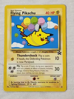 Played Flying Pikachu - Normal #25 Black Star Promo Pokemon TCG - Image 1
