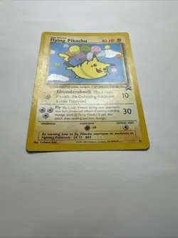 Pokemon TCG Flying Pikachu Card Black Star Promo, Regular Card 25/53 WOTC - Image 3