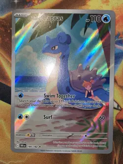 Pokemon Card Mistys Lapras 194/182 Illustration Rare, 2025 Destined Rivals NM - Image 3