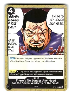 One Piece Release Event Card Seven Warlords of the Sea!! OP10-096 UC - Image 1