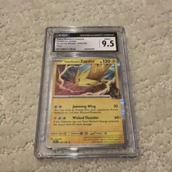 CGC Mint 9.5 Team Rocket’s Zapdos 070/182 Holo Rare Pokemon TCG Card Graded - Image 1