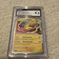 CGC Mint 9.5 Team Rocket’s Zapdos 070/182 Holo Rare Pokemon TCG Card Graded - Image 5