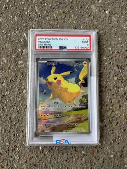 Pokemon PSA 9 Pikachu 151C Chinese Exclusive Card 170/151 AR - Image 1