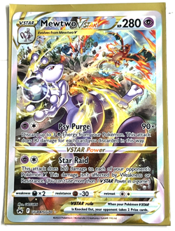 Mewtwo VSTAR GG44/GG70 Crown Zenith Gold 2023 Pokemon Card Mint - Image 1