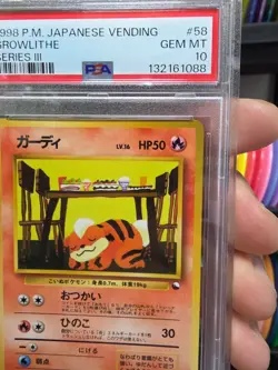 Pokemon 1998 Growlithe Japanese Vending Series III #58 PSA 10 Gem Mint Tcg Card - Image 5