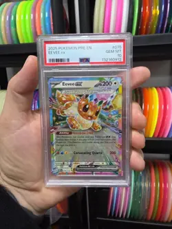 Pre En-Prismatic Evolutions Surprise Box Eevee Ex #075 PSA 10 Pokemon Tcg Card - Image 1
