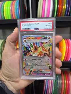 Pre En-Prismatic Evolutions Surprise Box Flareon Ex #14 PSA 10 Pokemon Tcg Card - Image 1