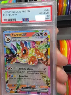Pre En-Prismatic Evolutions Surprise Box Flareon Ex #14 PSA 10 Pokemon Tcg Card - Image 5