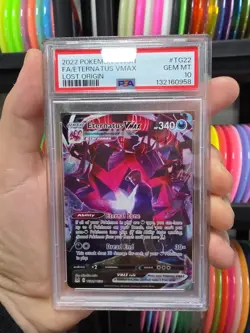 PSA 10 Gem Mint Eternatus Vmax TG22 Lost Origin Pokemon Tcg Card Graded Rare - Image 1