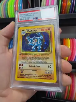 1999 Pokemon Machamp Holo 1st Edition Card #8 PSA 8 NM-MT Tcg Card Base - Image 3