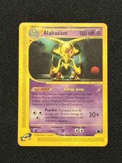 Pokemon TCG Alakazam Rare Skyridge 002/144 Non-Holo Card Near Mint Condition - Image 1
