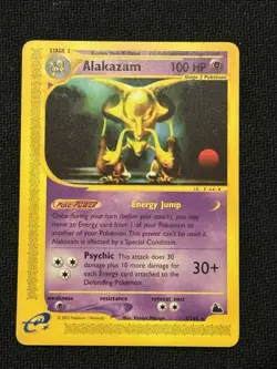 Pokemon TCG Alakazam Rare Skyridge 002/144 Non-Holo Card Near Mint Condition - Image 3