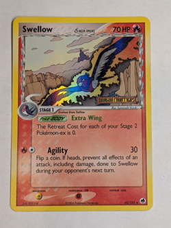 Swellow Ex Dragon Frontiers 40/101 Reverse Holo Pokemon Card stamped - Image 1