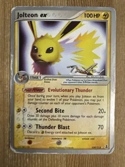 Jolteon ex 109/113 WORLD CHAMPIONSHIP 2007 Delta Species Pokemon Card - DMG #2 - Image 1