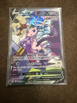 Pokemon Mew v Holo Alternative Art Ultra Rare TCG Fusion Strike Card 251/264 - Image 1