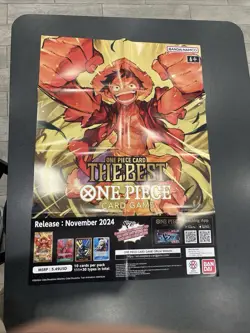 One Piece Card Game Promo Poster The Best PRB-01 NEW UNUSED A1 size Bandai Namco - Image 1