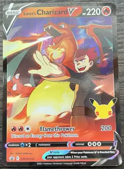 Lance's Charizard V SWSH133 Pokemon TCG Sword & Shield Promo Cards Holo MINT NM - Image 1