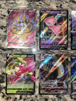Pokemon SWSH Fusion Strike - (8)-Card V and VMAX Lot (Gengar, Mew, and more) - Image 3