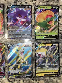 Pokemon SWSH Fusion Strike - (8)-Card V and VMAX Lot (Gengar, Mew, and more) - Image 5