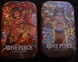 One Piece Card Game Tin Pack Set Volume 1 Brand New Sealed Two Tins - Image 1