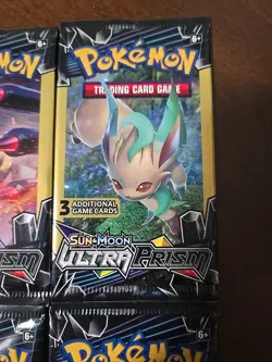 Pokemon Sun & Moon Ultra Prism 3 Card Mini Booster Packs 4 Packs - Image 3