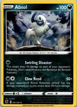 Absol - (Cosmos Holo) Rare Miscellaneous Cards & Products 097/189 NM - Image 1