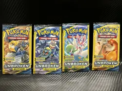 🔥Pokemon Sun & Moon Unbroken Bonds 3 Card Mini Booster Pack 4 Packs Art Set🔥 - Image 1