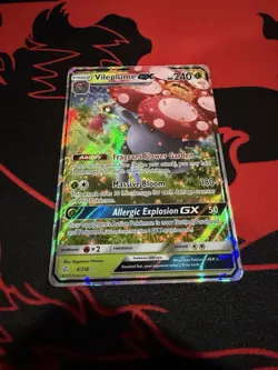 Pokemon Vileplume GX Sun & Moon Cosmic Eclipse Ultra Rare Card 4/236 Pokemon - Image 1