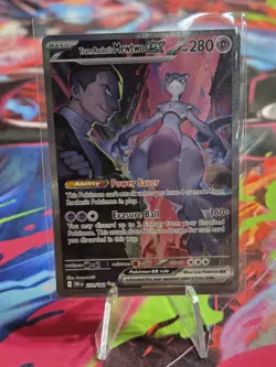 Team Rockets Mewtwo EX SIR 231/182 Pokemon Card TCG Destined Rivals - NM Nice!! - Image 2