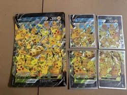 Pokemon Pikachu v Union Full Card Set NM Condition & Jumbo Card (mint Condition) - Image 2