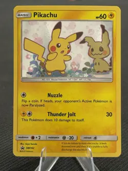 Pokemon 2019 Pikachu SM162 Sun & Moon Black Star Promo Holo Card - Image 1