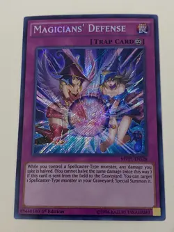 Yugioh - Magicians' Defense x 3 - Secret Rare 1st Edition NM - Free Holo Card - Image 2