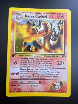 Blaine's Charizard - 2/132 - Pokemon Gym Challenge 1st Edition Holo Rare Card NM - Image 1