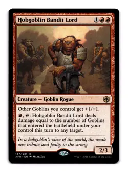 Hobgoblin Bandit Lord - 147 AFR: Adventures in the Forgotten Realms R Normal LP - Image 1