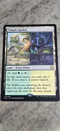Temple Garden Lorwyn Eclipsed Regular Land Forest Plaind Rare MTG NM - Image 1
