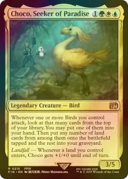 MTG: Choco, Seeker of Paradise #215 R Foil NM FINAL FANTASY - Image 1