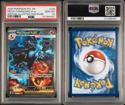 PSA 10 GEM MT 2025 POKEMON PFL EN-PHANTASMAL FLAMES #125 MEGA CHARIZARD X ex SIR - Image 3