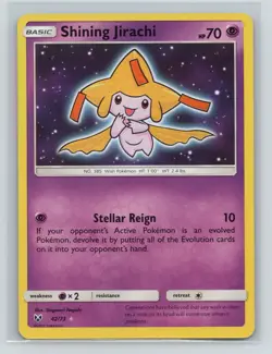 Shining Jirachi 42/73 Shining Legends Holo Pokemon - Image 1