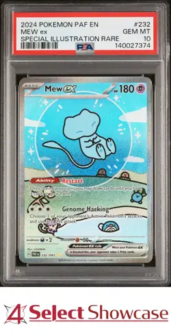 2024 POKEMON PAF EN-PALDEAN FATES SPECIAL ILLUSTRATION RARE #232 MEW ex PSA 10 - Image 1