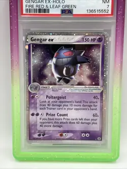 2004 POKEMON EX FIRE RED & LEAF GREEN #108 GENGAR EX-HOLO PSA 7 - Image 3