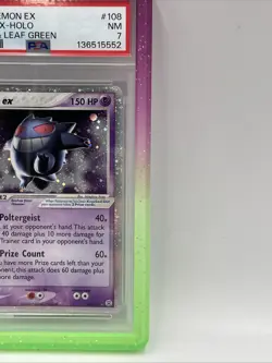 2004 POKEMON EX FIRE RED & LEAF GREEN #108 GENGAR EX-HOLO PSA 7 - Image 4