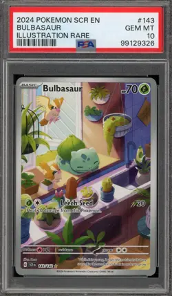 Pokemon Bulbasaur Stellar Crown Illustration Rare #143 PSA 10 Gem Mint - Image 1
