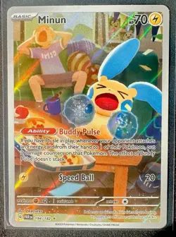 Pokemon TCG Minun - 194/182 - SV04: Paradox Rift (PAR) New Mint - Image 1