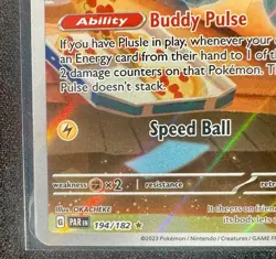 Pokemon TCG Minun - 194/182 - SV04: Paradox Rift (PAR) New Mint - Image 2