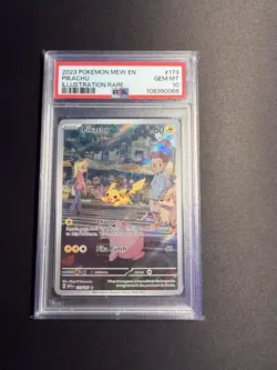 Pokemon Pikachu Scarlet & Violet 151 Illustration Rare #173 PSA 10 English - Image 1