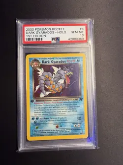 Pokemon Dark Gyarados 1st Edition Team Rocket Holo #8 PSA 10 English - Image 2