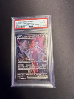 Pokemon Team Rocket’s Mewtwo Ex Destined Rivals Special Rare #231 PSA 10 English - Image 1